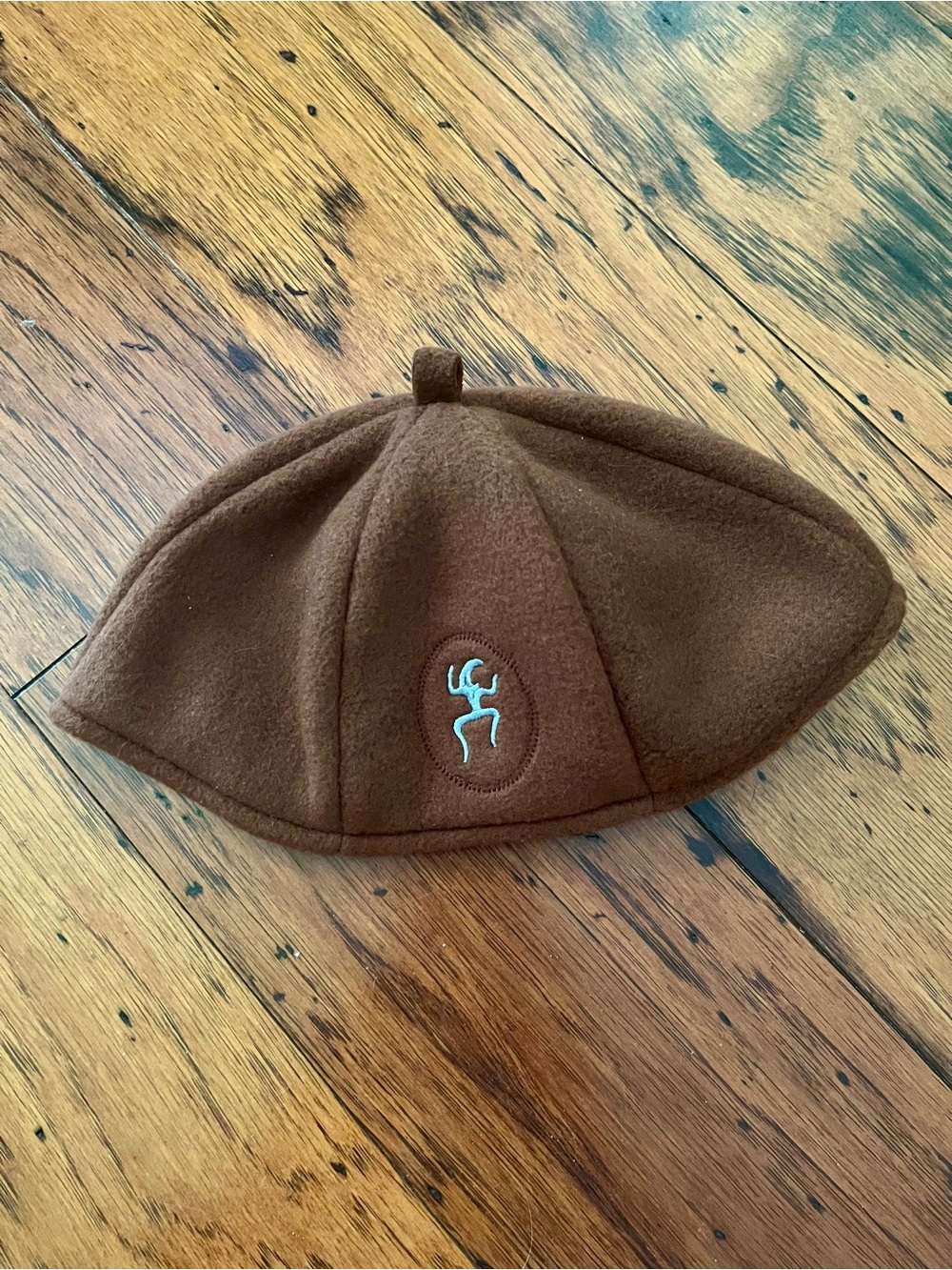 Girl Scout Brownie Beret Hat - Large Brown Uniform Scouting Memorabilia🤎